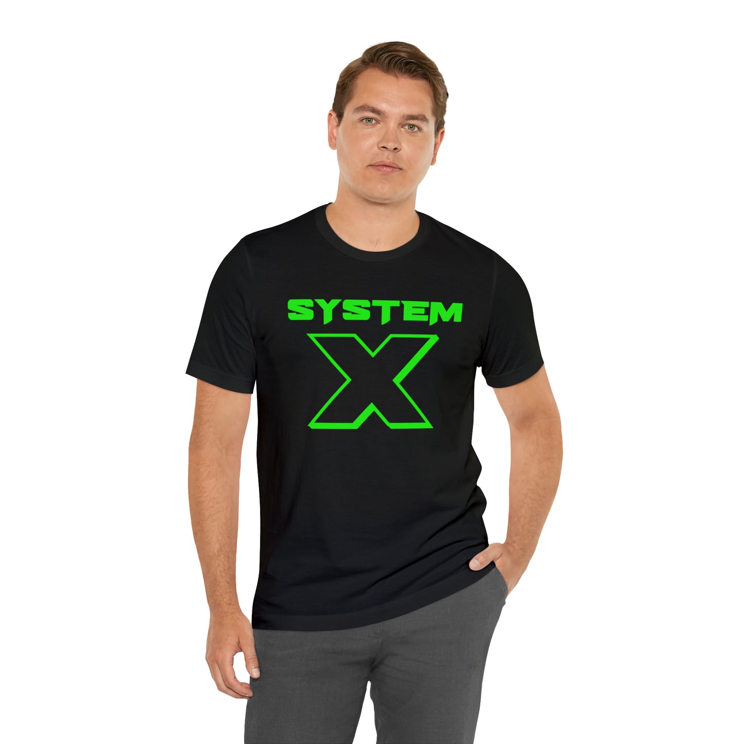 System X Black/Green Jersey Short Sleeve Tee