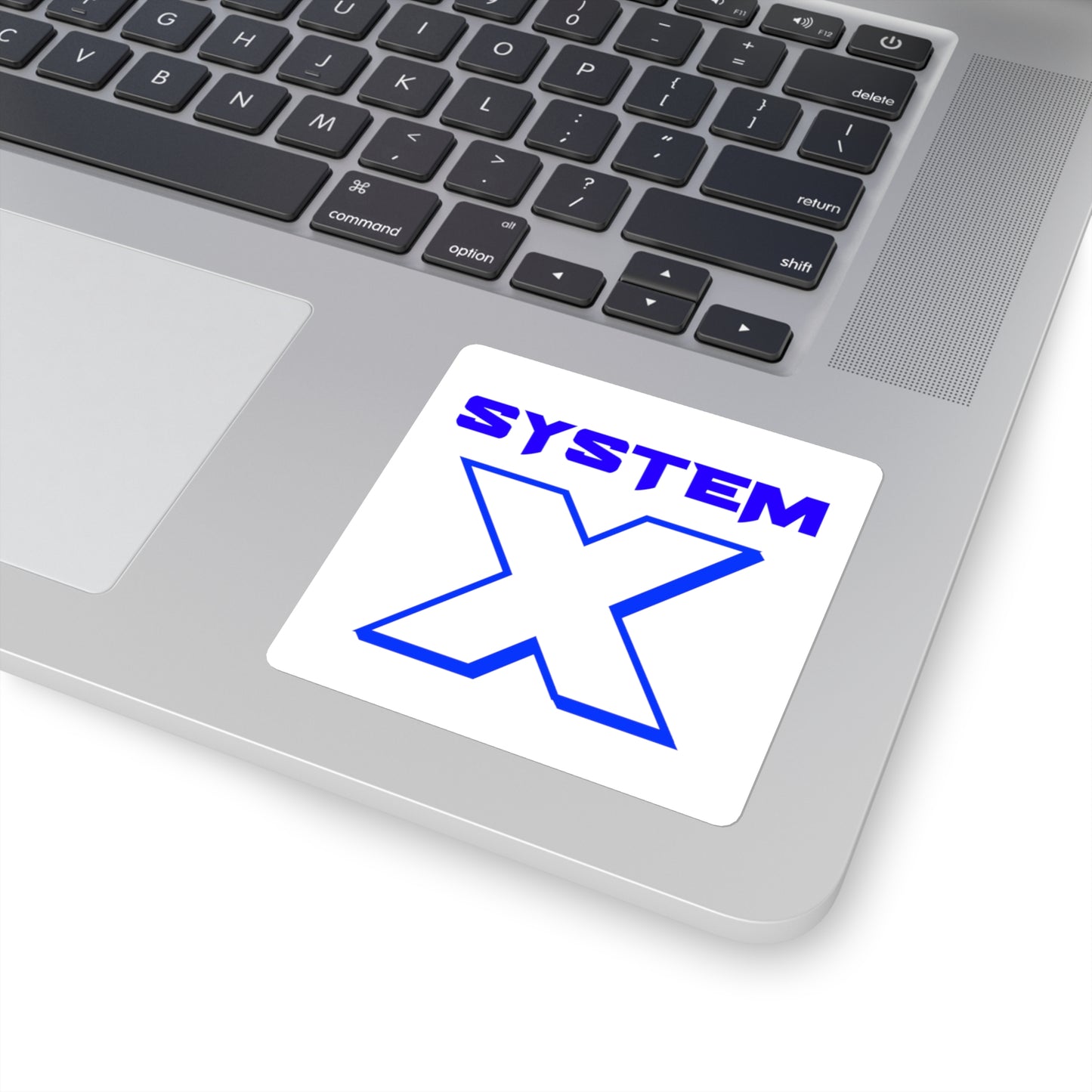 System X White Stickers