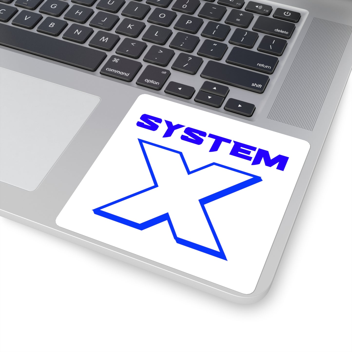 System X White Stickers