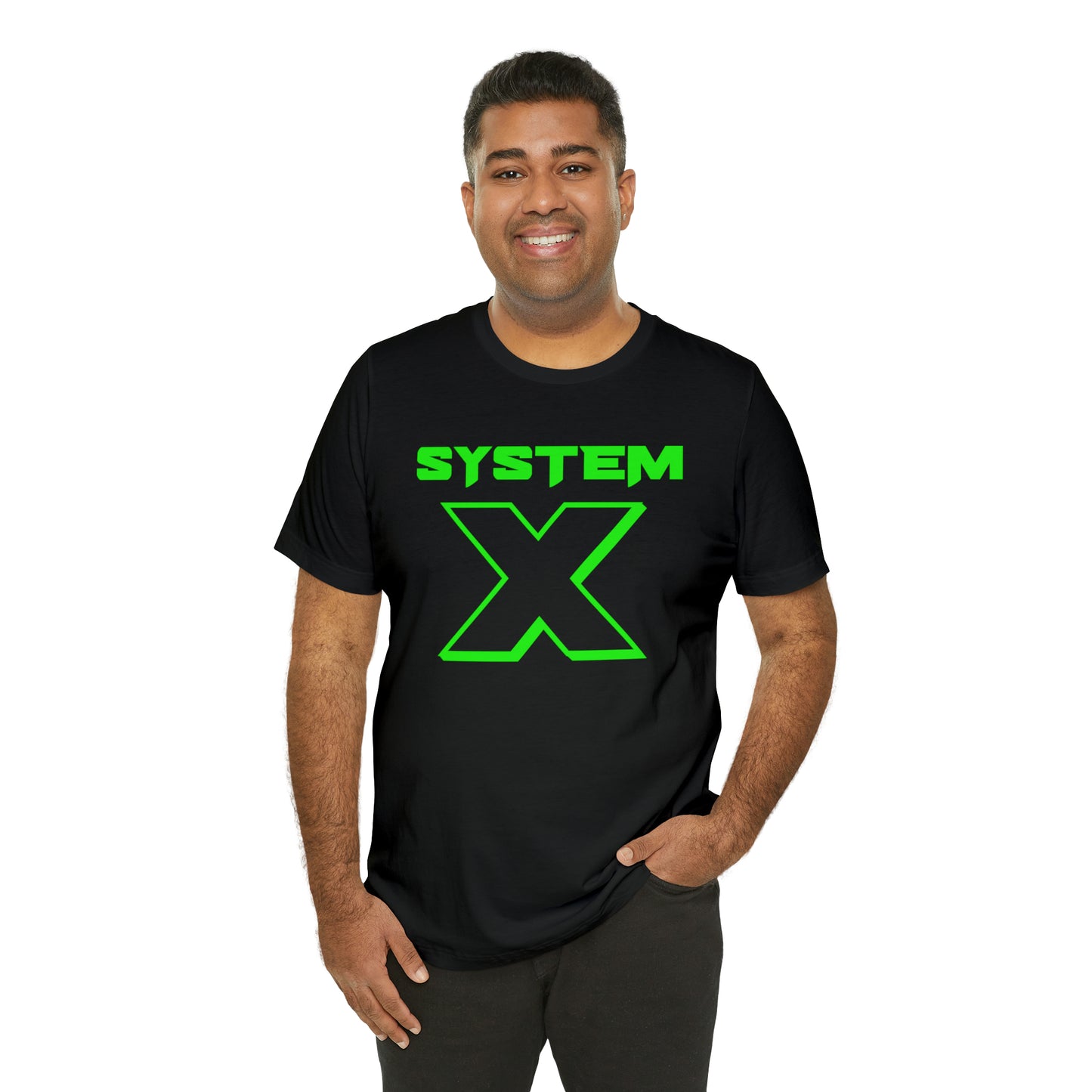 System X Black/Green Jersey Short Sleeve Tee