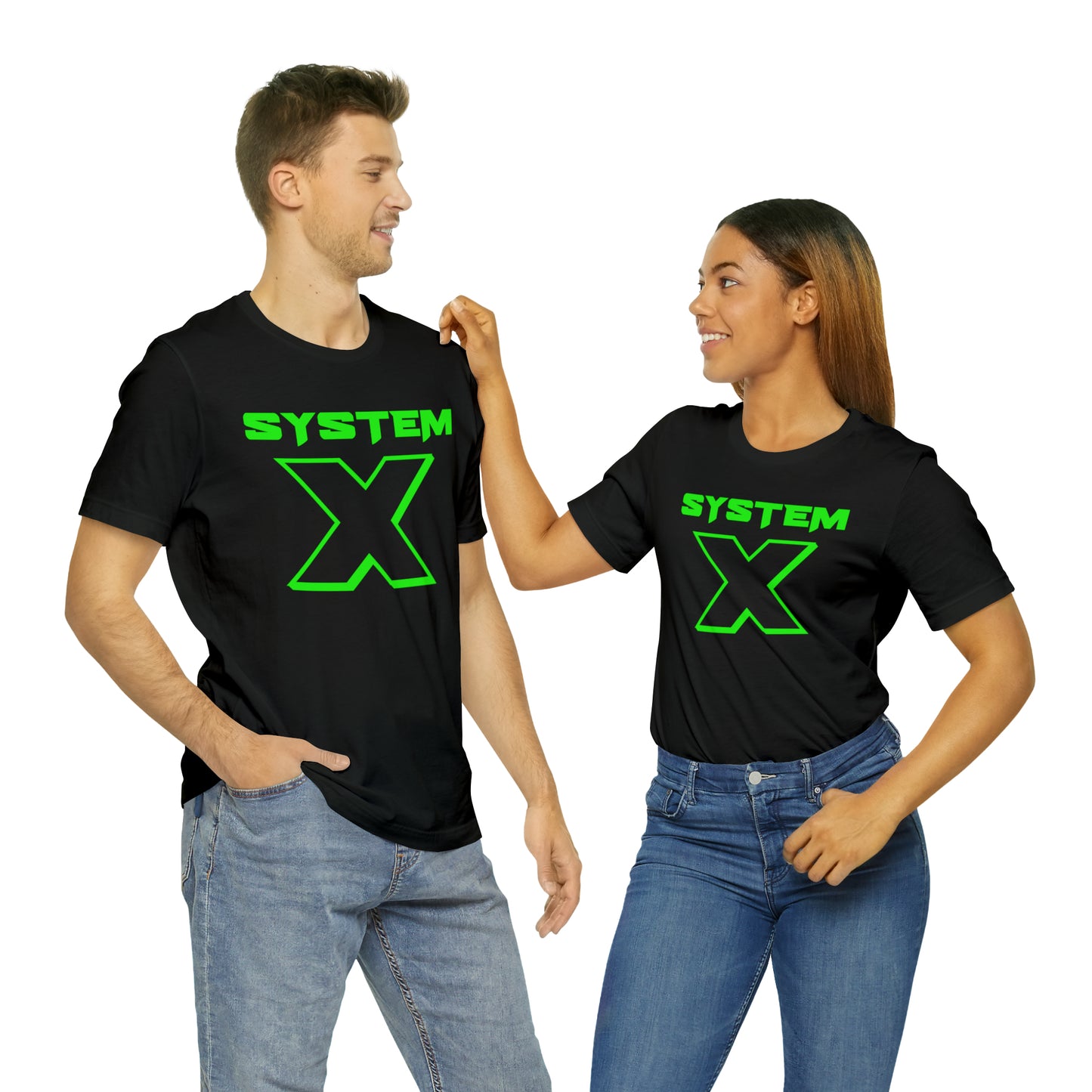 System X Black/Green Jersey Short Sleeve Tee