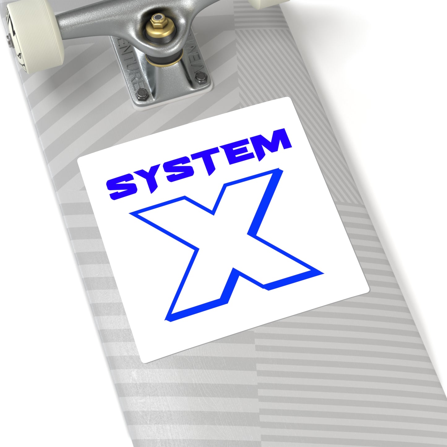 System X White Stickers