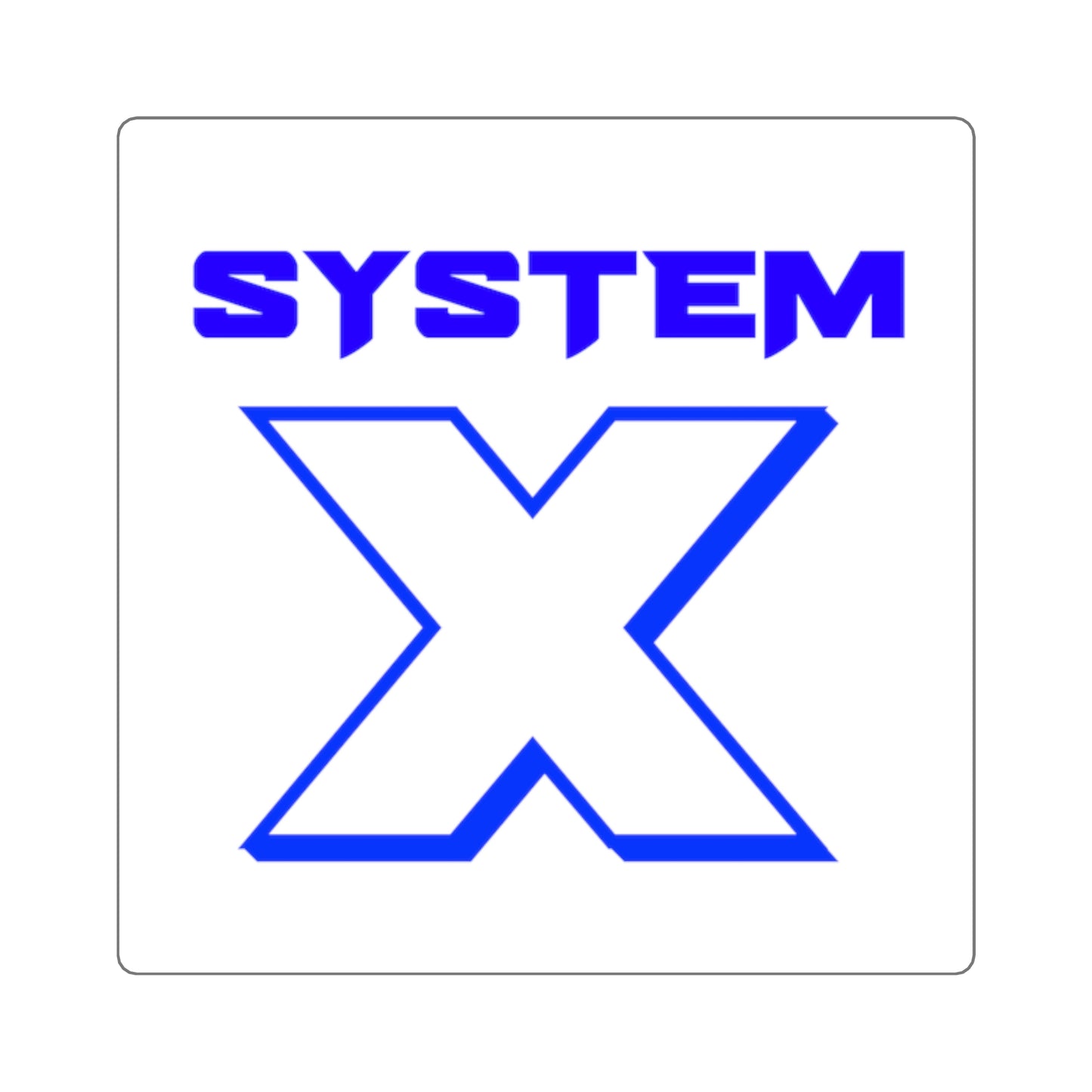 System X White Stickers