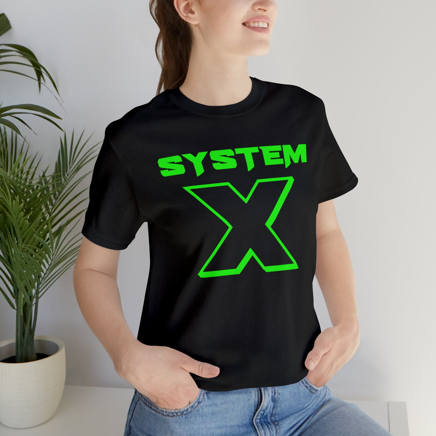 System X Black/Green Jersey Short Sleeve Tee