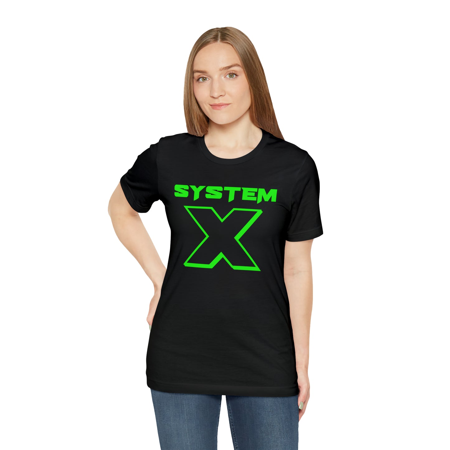 System X Black/Green Jersey Short Sleeve Tee