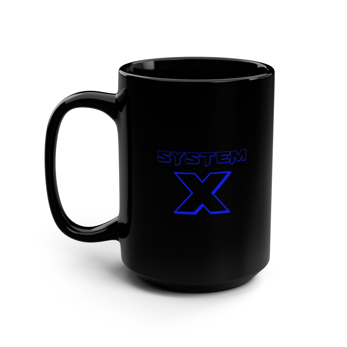 System X Black Mug, 15oz