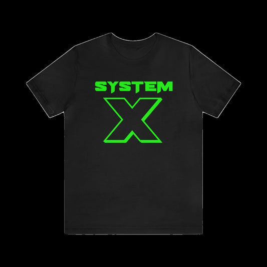 System X Black/Green Jersey Short Sleeve Tee