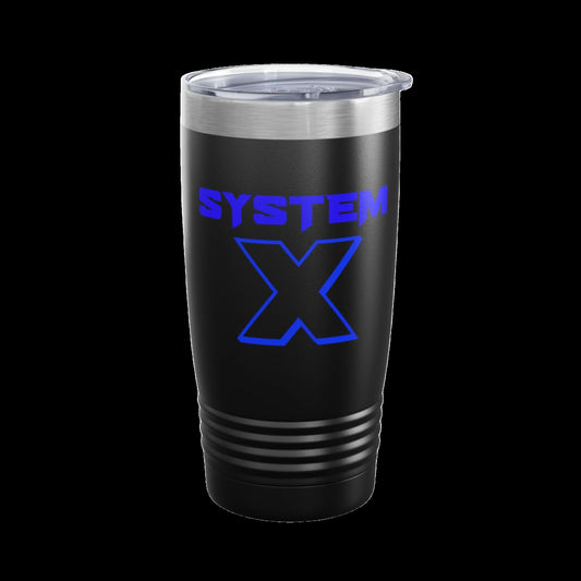 System X Black/Blue Tumbler, 20oz